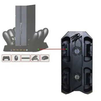 

Multifunctional 10 in 1 Stand Charging Dock Cooling Fan With 4 USB Ports For Sony PS4