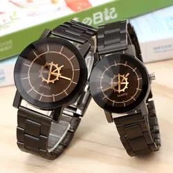 2017 Лидер продаж простые модные пары "наручные часы Стильные Для женщин часы Нержавеющая сталь Лидирующий бренд Роскошные часы для Для