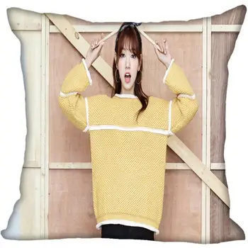 

Custom Park Shin Hye Printed Square silk Pillowcases 40x40cm,35x35cm One Side Satin Pillowcase Custom Logo