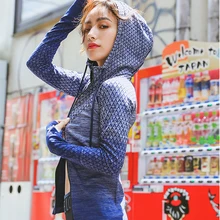 Куртки для бега, Женская Толстовка для спортзала, спортивная куртка для йоги, тренировочные рубашки, тонкая бесшовная толстовка, спортивная одежда с большим пальцем