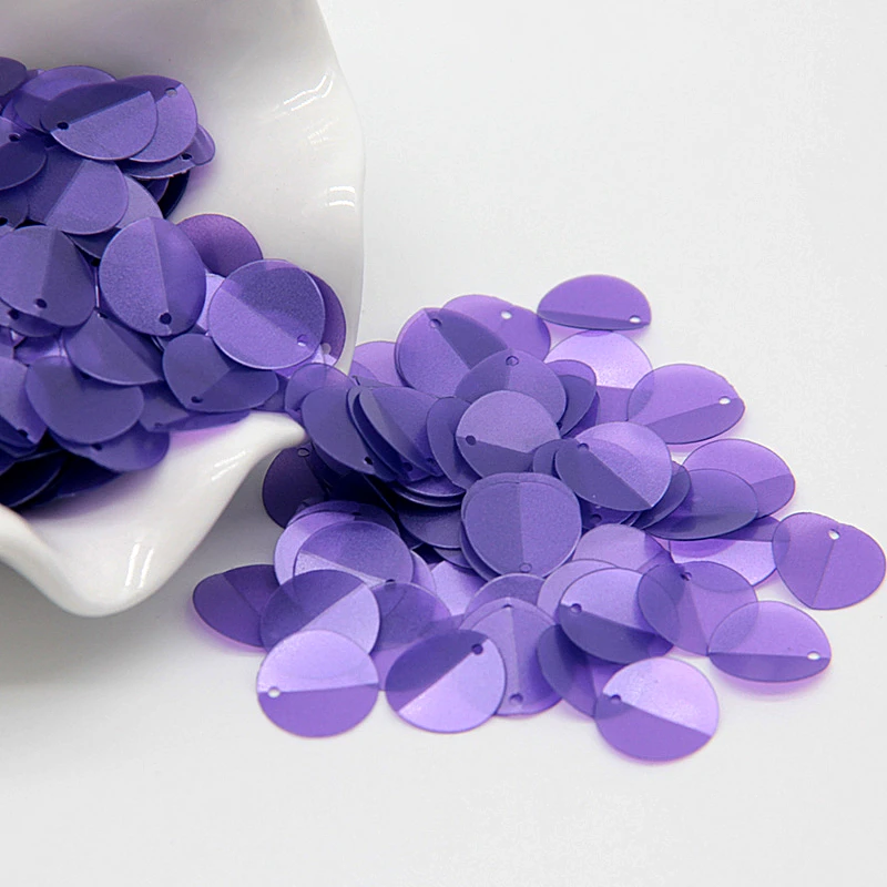 

Folded Sequins Matte Purple 12mm Oval PVC Loose Sequins Paillettes DIY for Craft Women Garment Sewing Decoration Accessories 20g