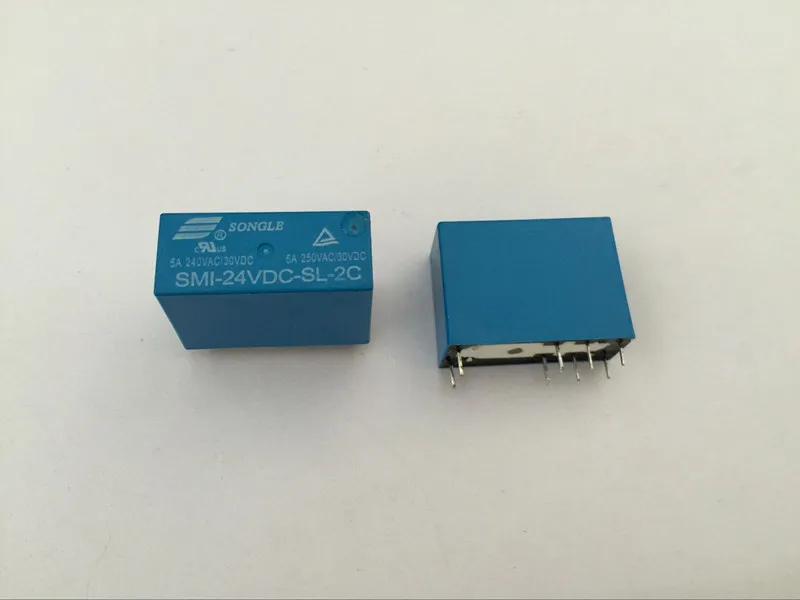 

10 шт. SMI-24VDC-SL-2C DC 24V 5A 250V 8PIN реле питания