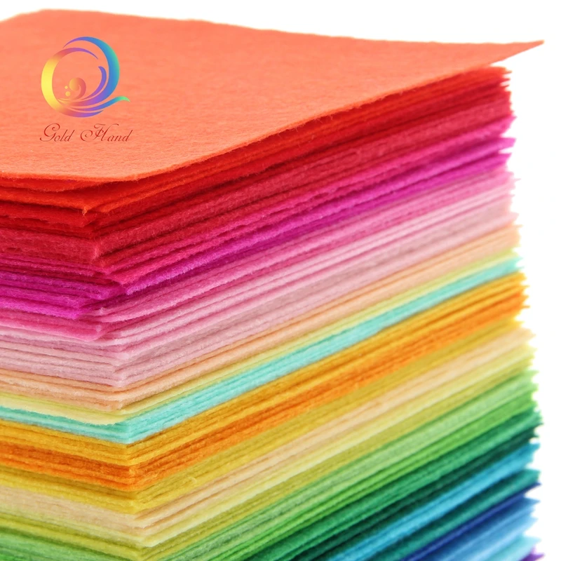 Felt craft fabric Haisen Nonwoven Felt Fabric Bundle 1mm Thickness Polyester Felt Cloth of Home Decoration Sewing Dolls & Crafts 40pcs 10x15cm