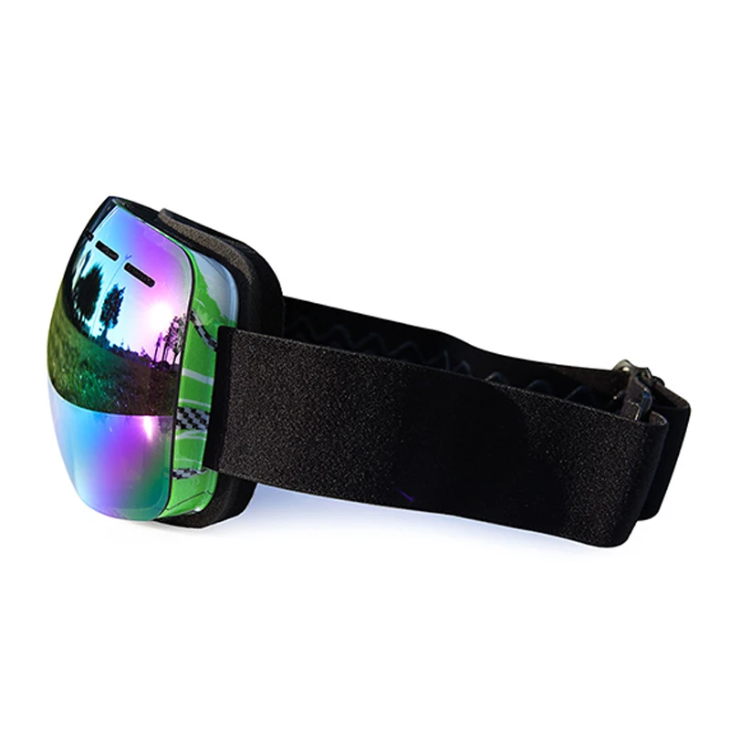 UV400 многоцветный кадр лыжные очки двойной черный объектив с магнитным быстрой смены 2 в 1 объектив Лыжный Спорт солнцезащитные очки
