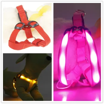 

dog harnesses LED light pet belt luminous dog harness for small & medium dogs C05
