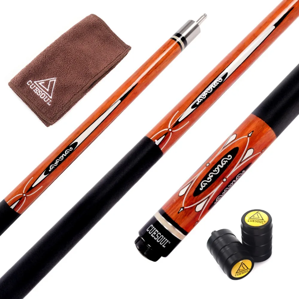 CUESOUL Pool Cue 13mm Tip Black Orange Color Billiards Cue Stick For Free Shipping With Cue Joint Protector