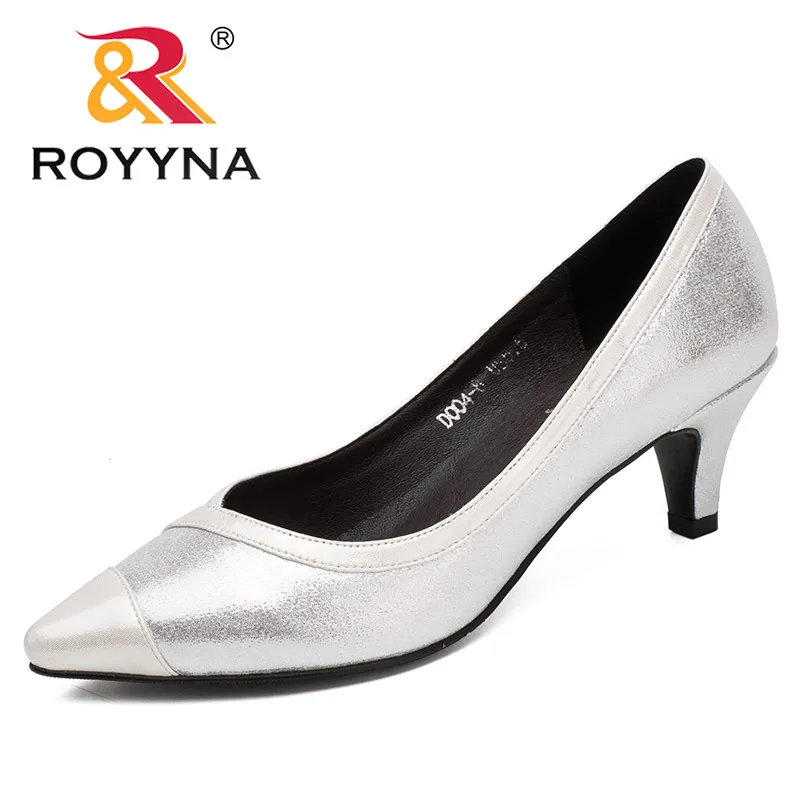 ROYYNA/новые модные стильные женские туфли-лодочки; женские модельные туфли с острым носком; женские свадебные туфли; удобные мягкие туфли; - Цвет: WHITE