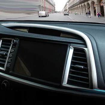 

For Toyota Highlander Kluger 2014-2019 accessories ABS Matte Navigation Air Conditioning Frame Panel Cover Trim Car Styling