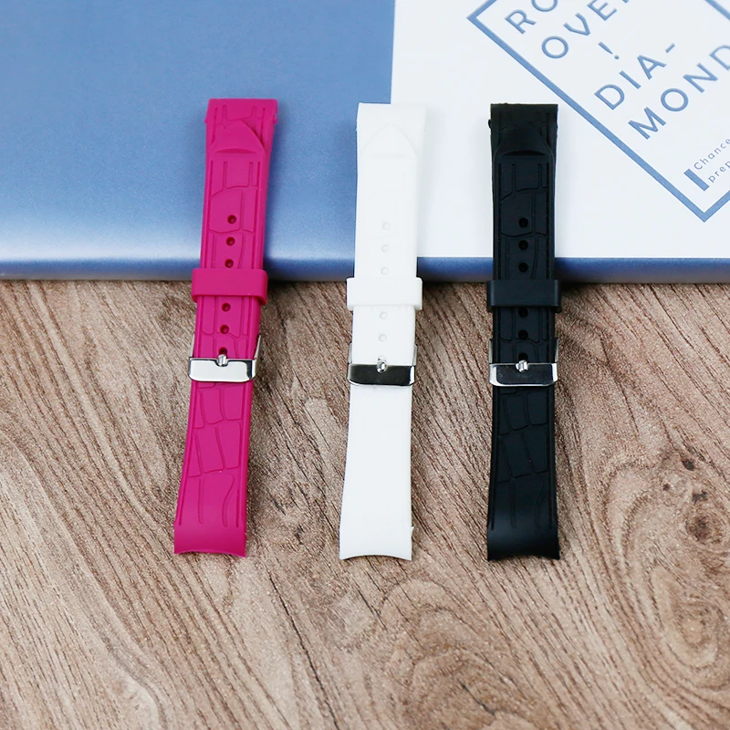 

Men's silicone strap 18 mm pin buckle watch accessories sports waterproof rubber strap for Armani AR5937AR5938 5939 strap