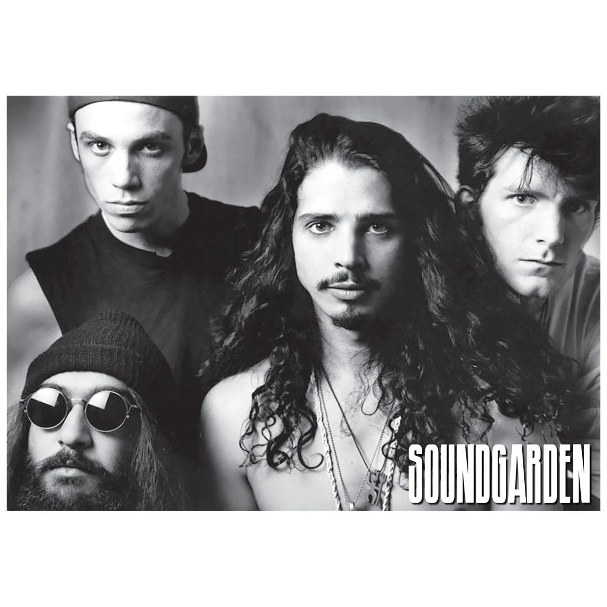Soundgarden Bw Group Chris Cornell Laminated Poster Print (36 x 24)