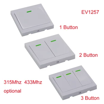 

Wall Panel Wireless Remote Transmitter Control 1CH 2CH 3CH Sticky Smart Home for Living Room Bedroom 315 / 433.92 MHZ