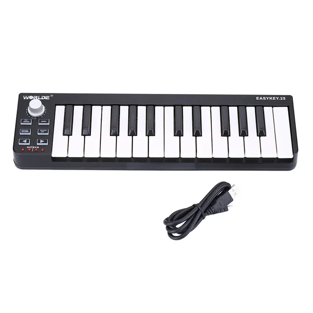 Worlde Easykey.25 Portable Keyboard 25-key Usb Midi Controller Midi Keyboard Musical Instruments Midi Keyboard Controller Piano AliExpress