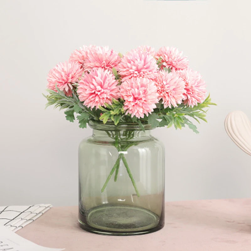 5 Heads/pc Artificial Dandelion Flower Ball Simulation Real Touch 7 Styles Fake Home Decoration Wedding Holding KGH0033 | Дом и сад