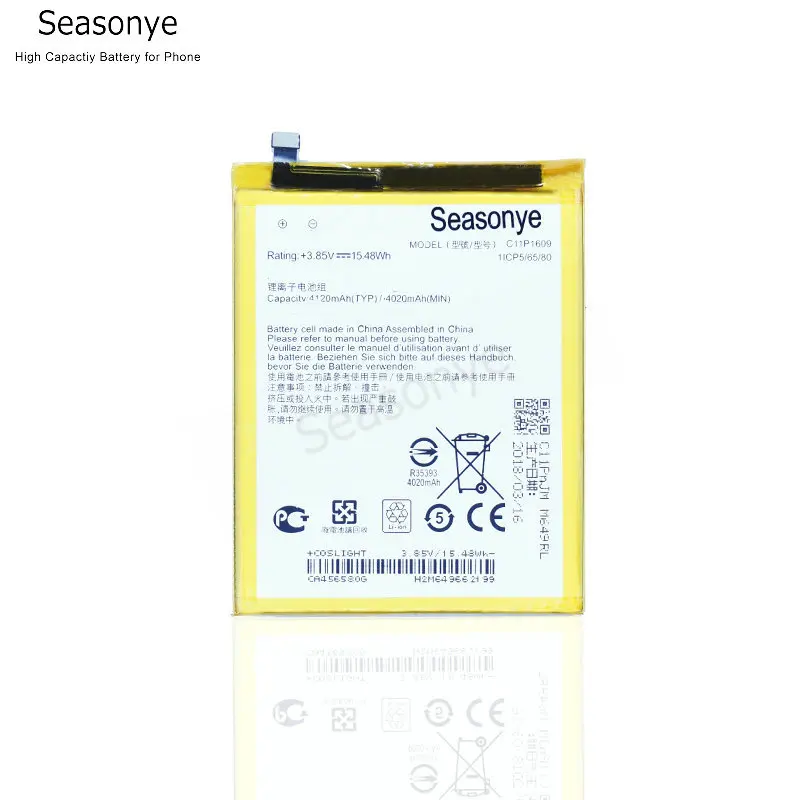 Seasonye 4020mAh C11P1609 Сменный аккумулятор для ASUS Zenfone 3 max 5 &quotZC553KL X00DDA 4 2&quot ZC520KL X00HD |
