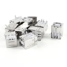 Imc HOT 10 шт. USB Женский Тип-B Jack 4-Булавки 90 градусов dip-разъемом