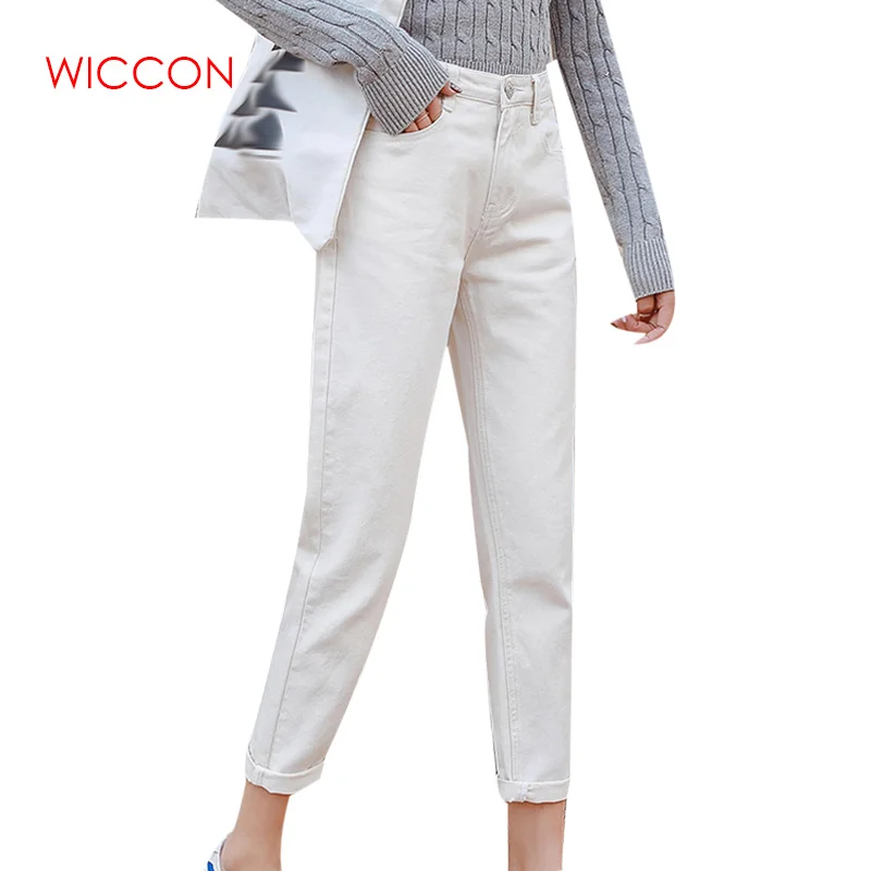 Women Cotton White Jeans High Waist Skinny Jeans Female Plus Size Mom Jeans Black 2019 Summer New Streetwear Women Cotton White Jeans High Waist Skinny Jeans Female Plus Size Mom Jeans Black 2019 Summer New Streetwear