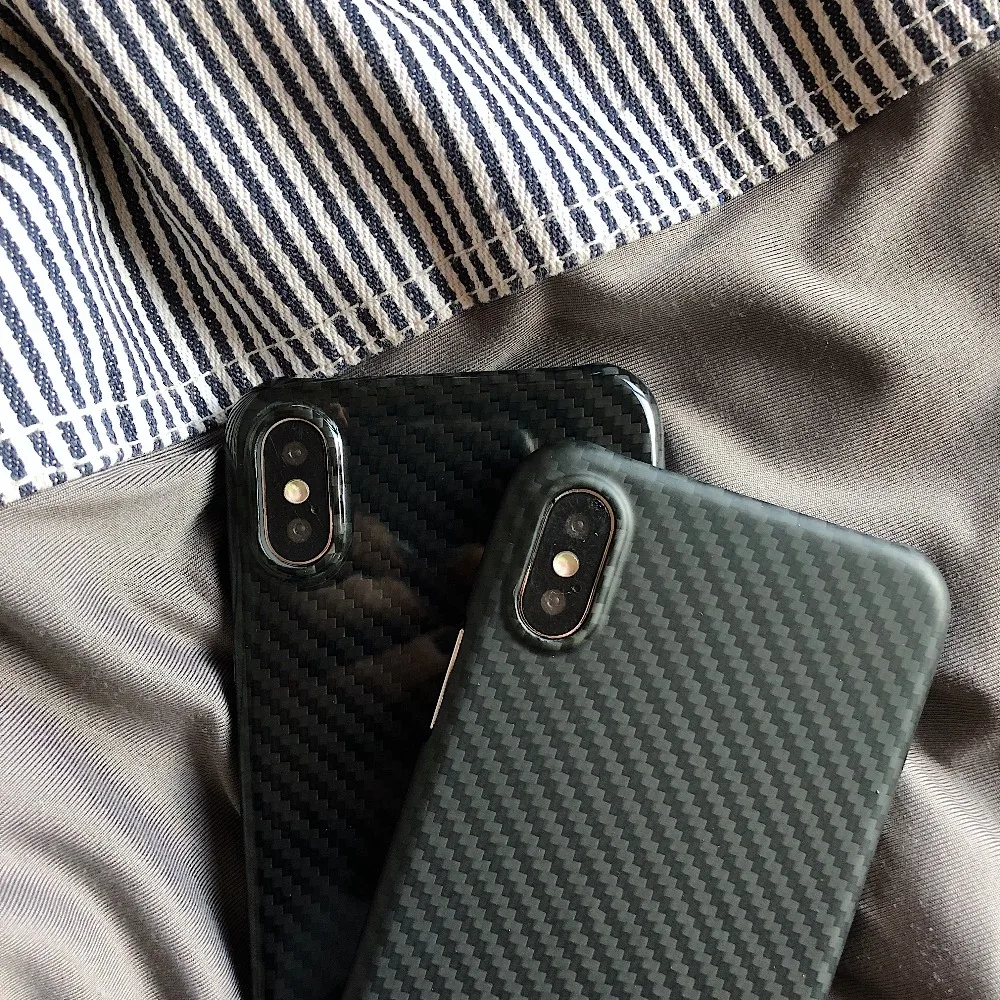Чехол SiMR из 100% настоящего углеродного волокна для iPhone X 0 7 мм Роскошный чехол