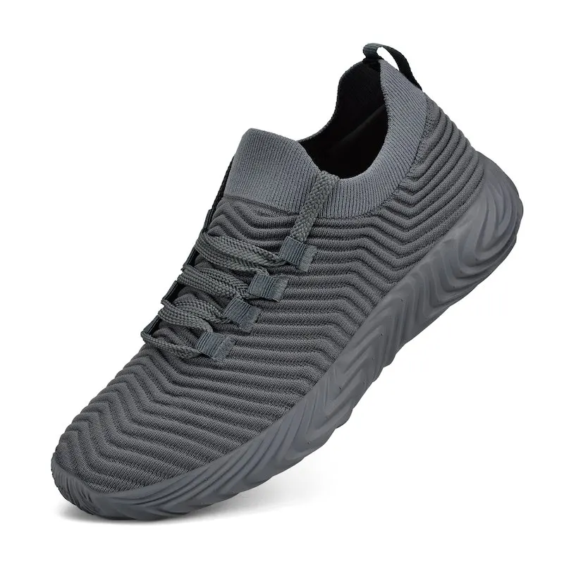 New Men& Women Breathable Running Shoes Outdoor Jogging Walking Lightweight Shoes Comfortable Sports Sneakers - Цвет: dark grey