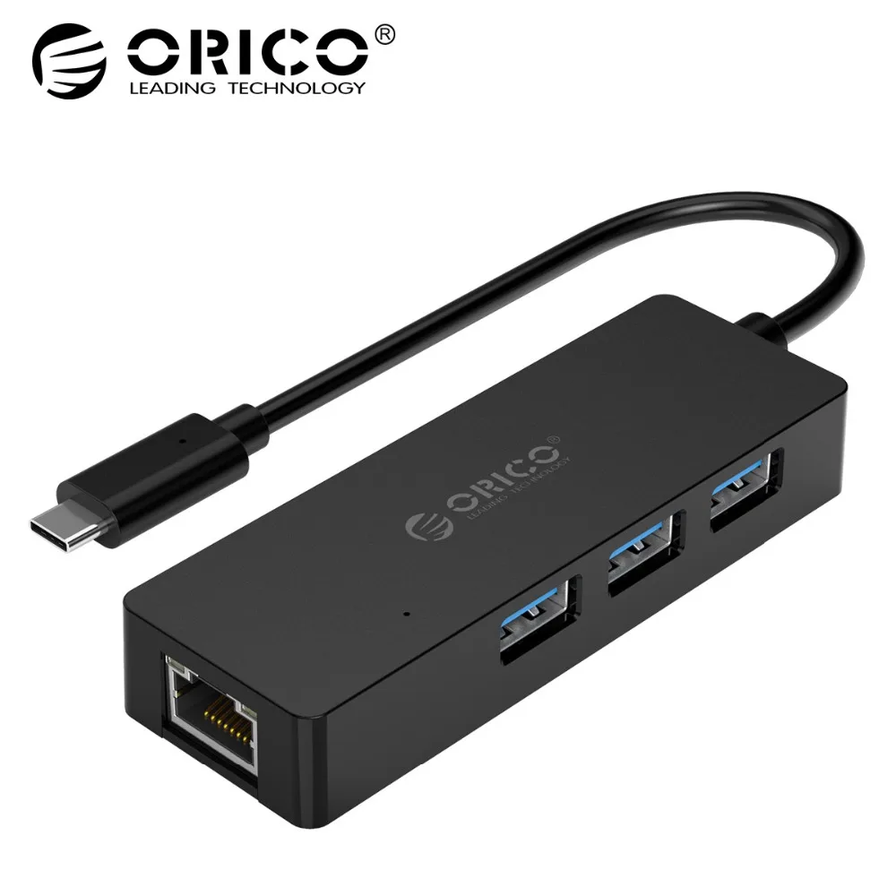 

ORICO Type C HUB USB C To USB3.0 RJ45 Gigabit Network Card Lan Adapter USB Ethernet Docking Station For Macbook Windows Samsung
