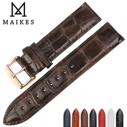 MAIKES Новое поступление часы аксессуары из натуральной кожи ремешок для Daniel Wellington крокодила ремешок для часов подарки