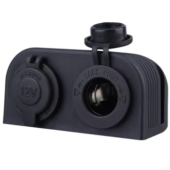 

Dual Hole Car Cigarette Lighter Socket With Tent Base With Waterproof Cover.Cigarette Lighter Power Socket Hot