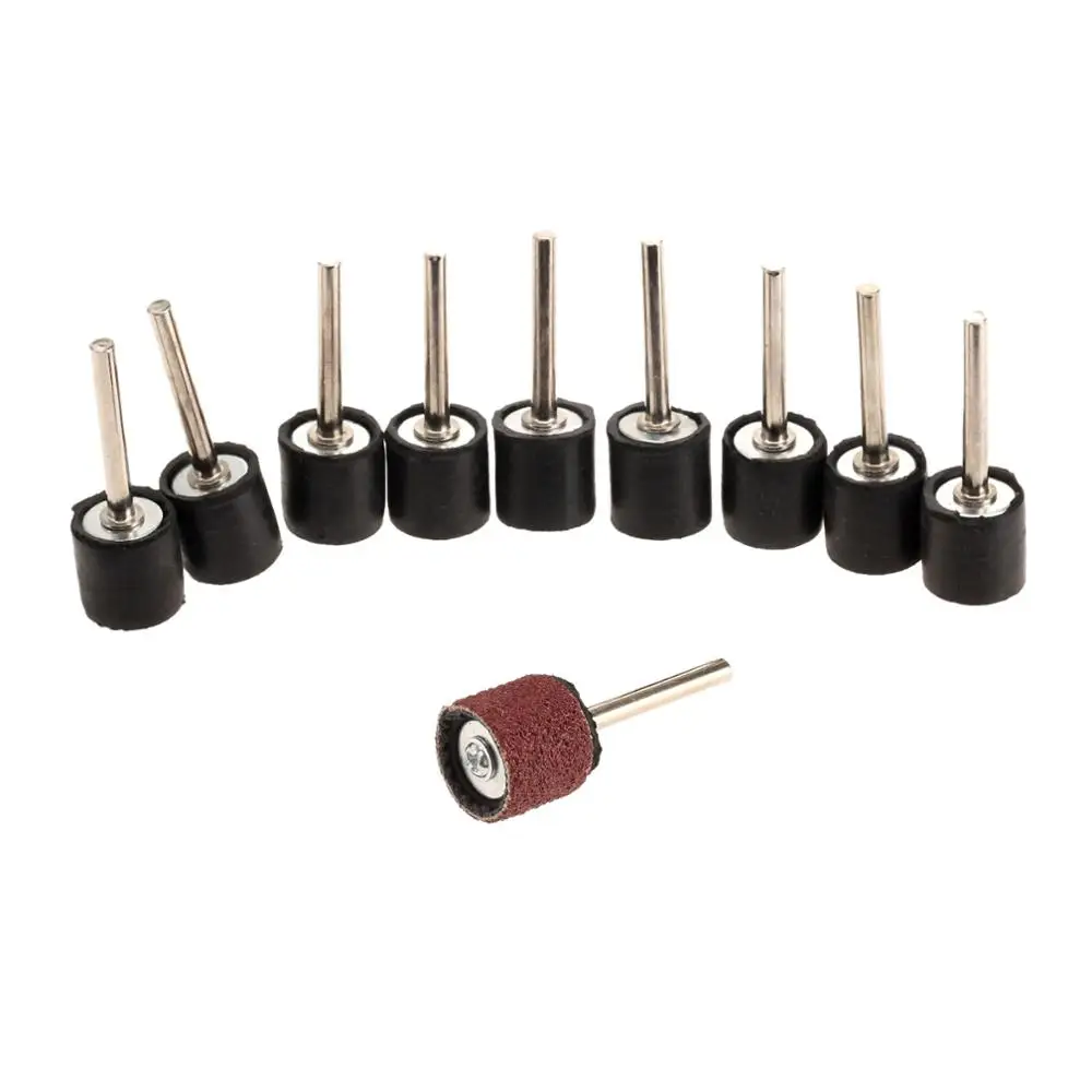 3.15mmx12.7mmx12.7mm 10 шт. Dremel аксессуары барабанная резиновая оправка 2,35 мм 3,175 мм хвостовик стержень для шлифовки полировки роторного инструмента - Цвет: 3.15mmx12.7mmx12.7mm