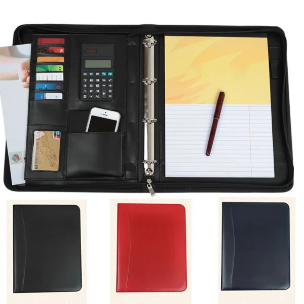 ybgyzp business pu leather padfolio binder with handle manager