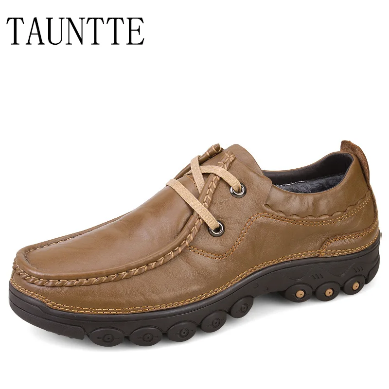 

Winter Plus Size Keep Warm Men Genuine Leather Shoes Fashion Men Casual Shoes With Fur For Free Shipping