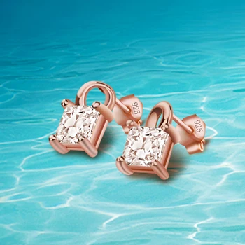 

Real 925 sterling silver stud earrings, small lock earrings, gold and silver, girls birthday gift fashion style,sweet and lovely