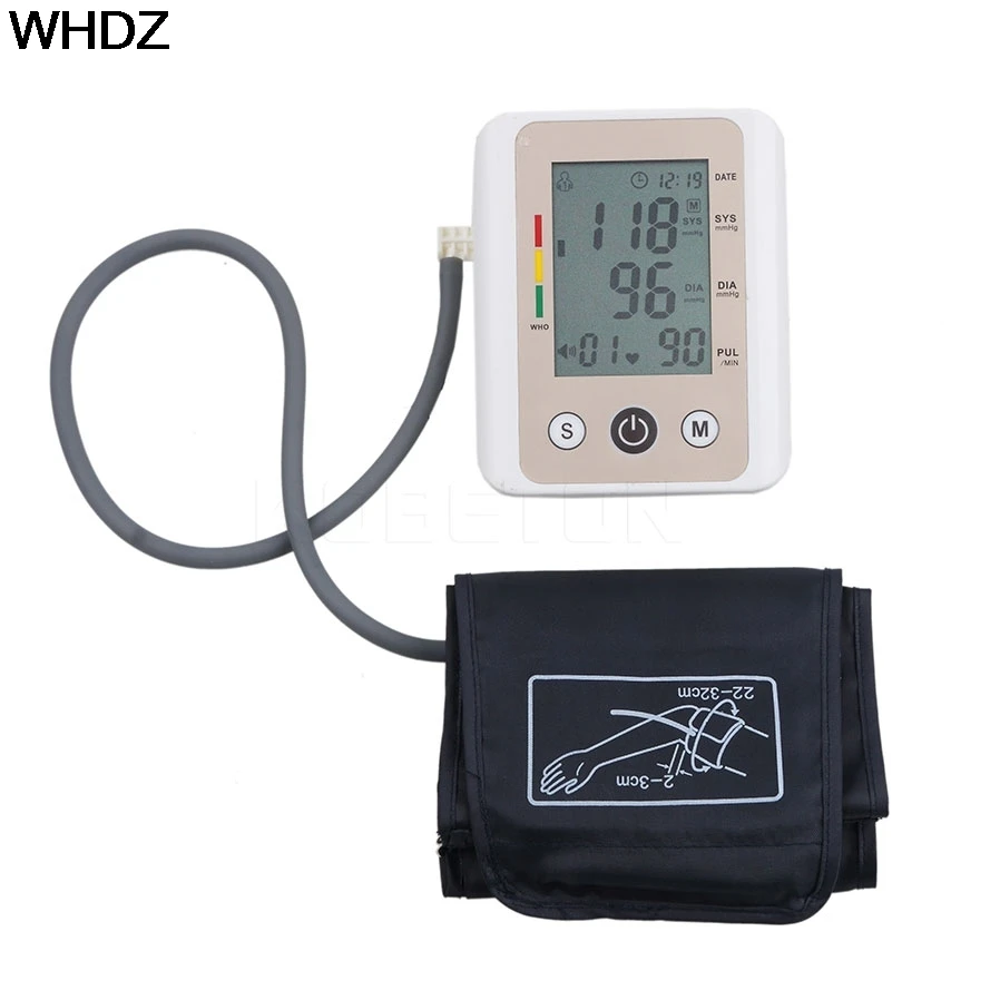 

Heart Beat Meter Machine Digital Upper Arm Blood Pressure Monitor Tonometer Measuring Automatic Tonometer Meter Sphygmomanometer