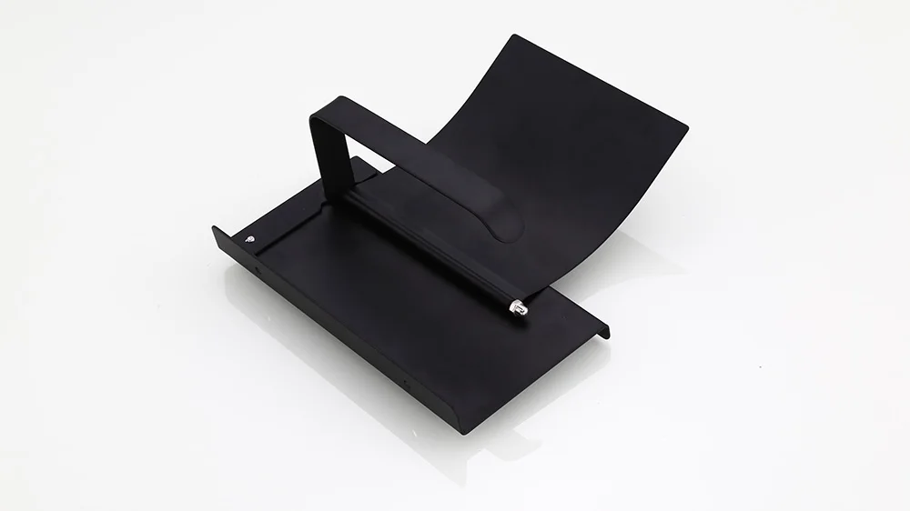 Black Concise Wall Mount Toilet Paper Holder Bathroom Fixture Stainless Steel Roll Paper Holders with Phone Shelf With baf (4)