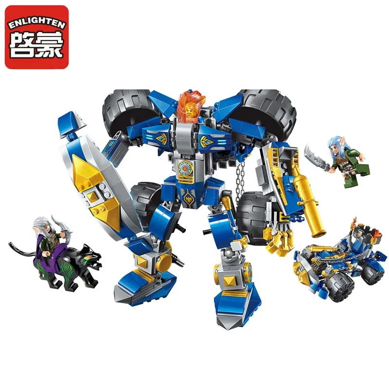 

2313 ENLIGHTEN War of Glory Castle Knights Machine Knight Mecha Model Building Blocks Figure Toys For Children