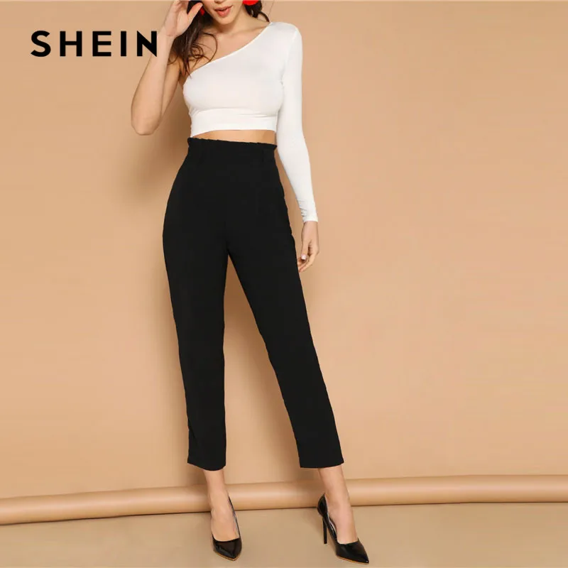 SHEIN Однотонные Зауженные Брюки Стильные Офисные Брюки