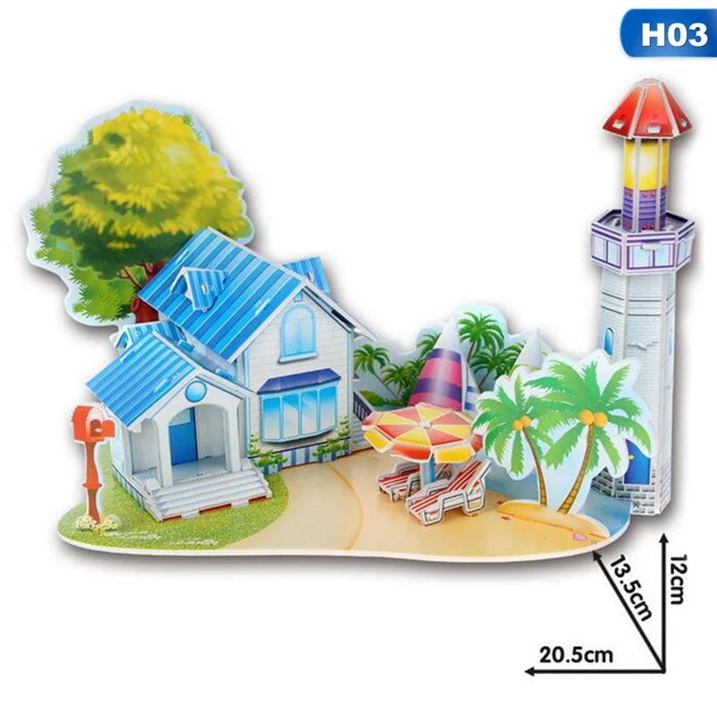 Классический головоломки 3D Puzzle City» Новая замок обучающий коннструктор кирпич игрушечные масштабные модели комплекты ручной работы здания Бумага
