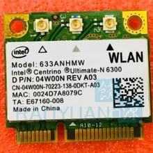 Wi-Fi карта для intel Ultimate-N 6300 633ANHMW 6300AN Dual Band 450 Мбит/с Mini PCI-E Вай-Фай адаптер плата Wireless WLAN Card