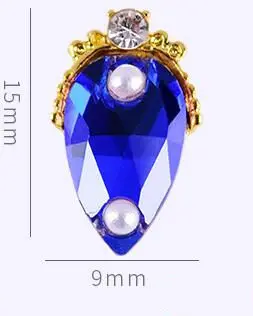10psc Цвет diamond треугольник 3d-украшения для ногтей, блестки для ногтей, гвозди аксессуары для ногтей со стразами - Цвет: 05