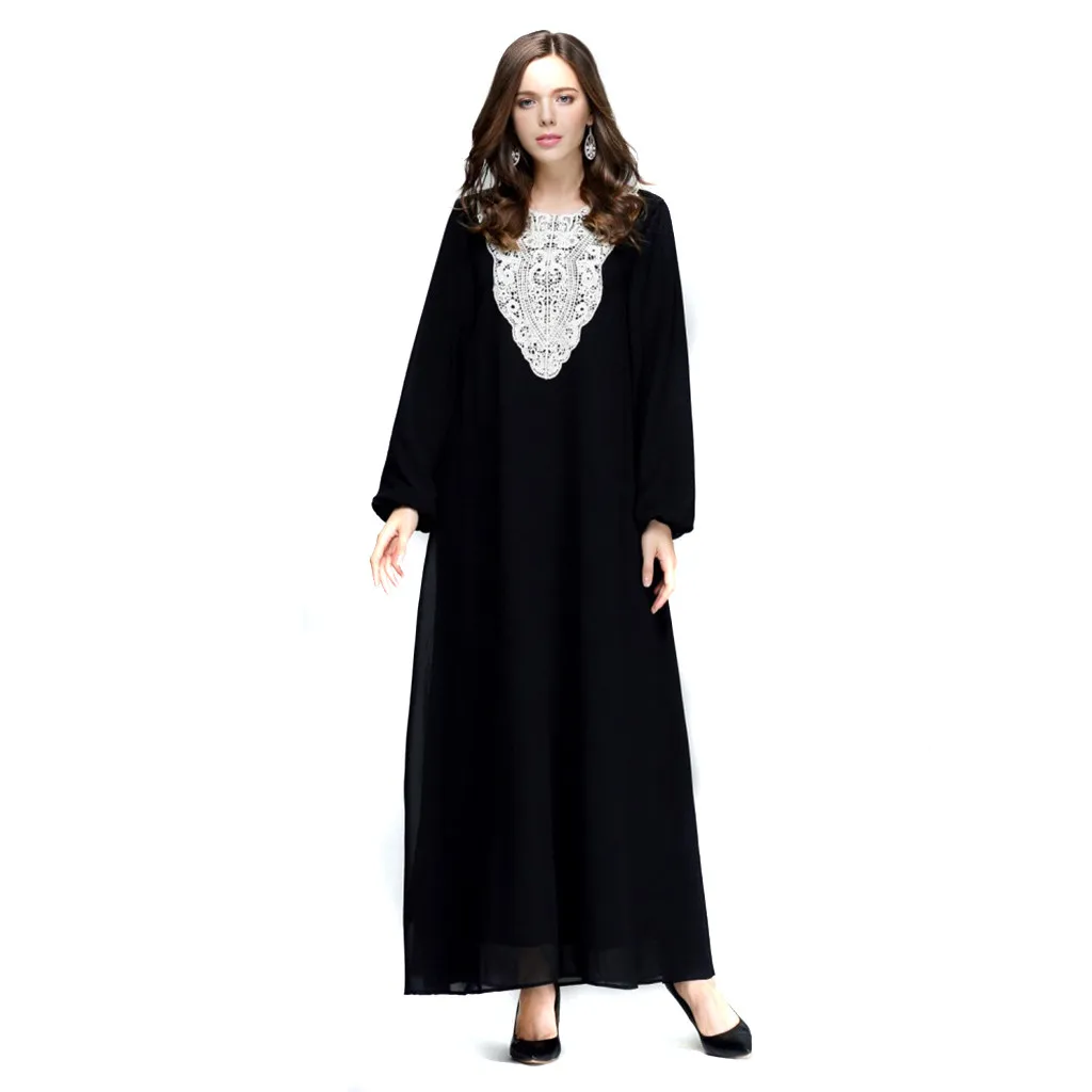 

Muslim Dress Women Dubai Abaya Black Robe Long Maxi Dress Dubai Double Layer Loose Gown Islam Abaya Muslim Clothin_3.29