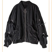 Модные новинка, модель высокого качества личности куртка весна и осень Повседневное рубашку с длинными рукавами Фонари рукава куртки женские H025