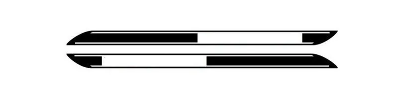 Автомобильный боковой Стикер на автомобильную юбку, спортивные полосы, наклейка на автомобиль, индивидуальные наклейки, аксессуары для Porsche 911 Boxster 997 - Название цвета: Glossy black