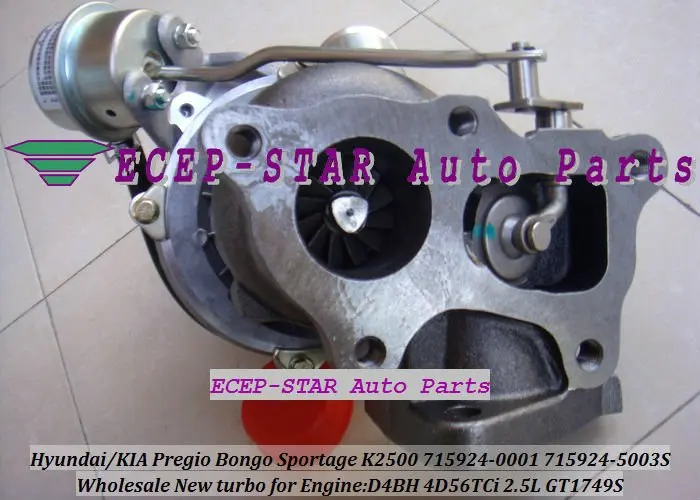 Турбо GT1749S 715924 0001 28200 42610 для KIA Pregio Bongo Sportage K2500 HYUNDAI 1 тонный грузовик H 100 автобус D4BH