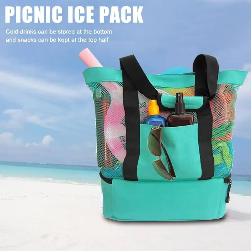 Водонепроницаемый большой емкости Термосумки для путешествий мешок еды пикника сетки пакет