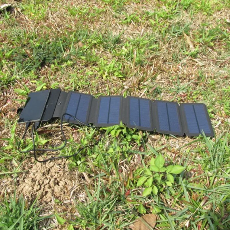 KERNUAP SunPower Folding 10W Solar Cells Charger 5V 2.1A USB Output Devices Portable Solar Panels for Smartphones