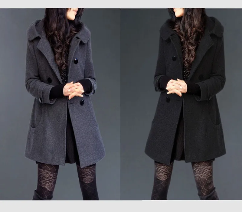 Женская куртка casaco feminino, зимнее двубортное тонкое пальто с капюшоном, Женское пальто, верхняя одежда, пальто, Повседневная модная куртка