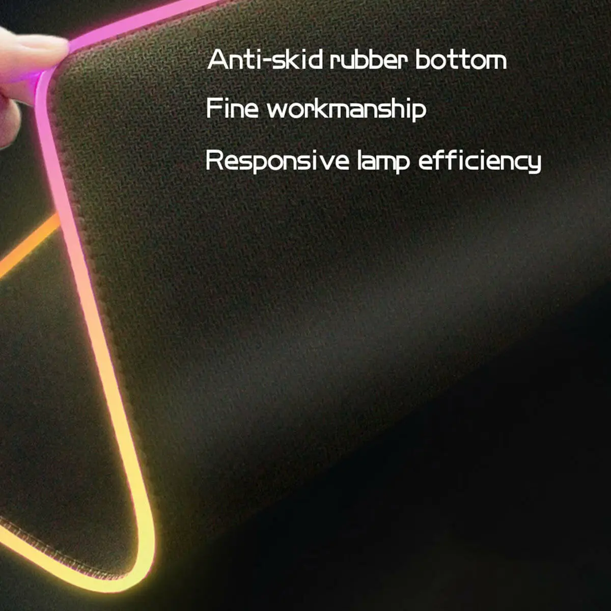Супер креативный RGB большой освещенный игровой коврик для мыши удобный натуральный резиновый подсвечиваемый нескользящий Настольный коврик