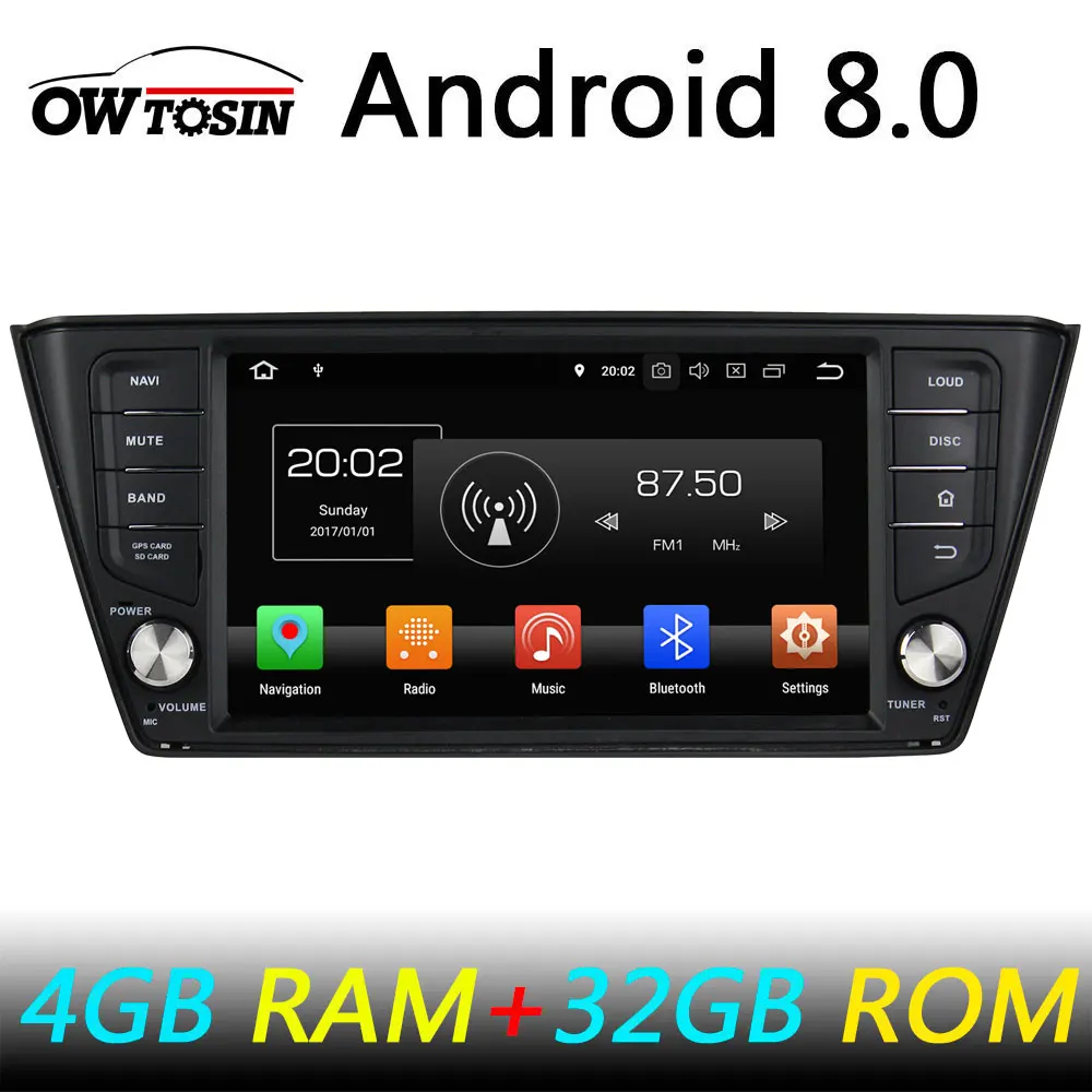 Flash Deal Pure android 8.0 Octa core car dvd player for Skoda Fabia 2015 2016 2017 Car Radio With 4GB RAM 32GB ROM Bluetooth GPS 0