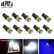 Buy 10x W5W 10-7020 SMD Car T10 LED 194 168 Wedge Replacement Reverse Instrument Panel Lamp White Blue Bulbs For Clearance Lights Free Shipping