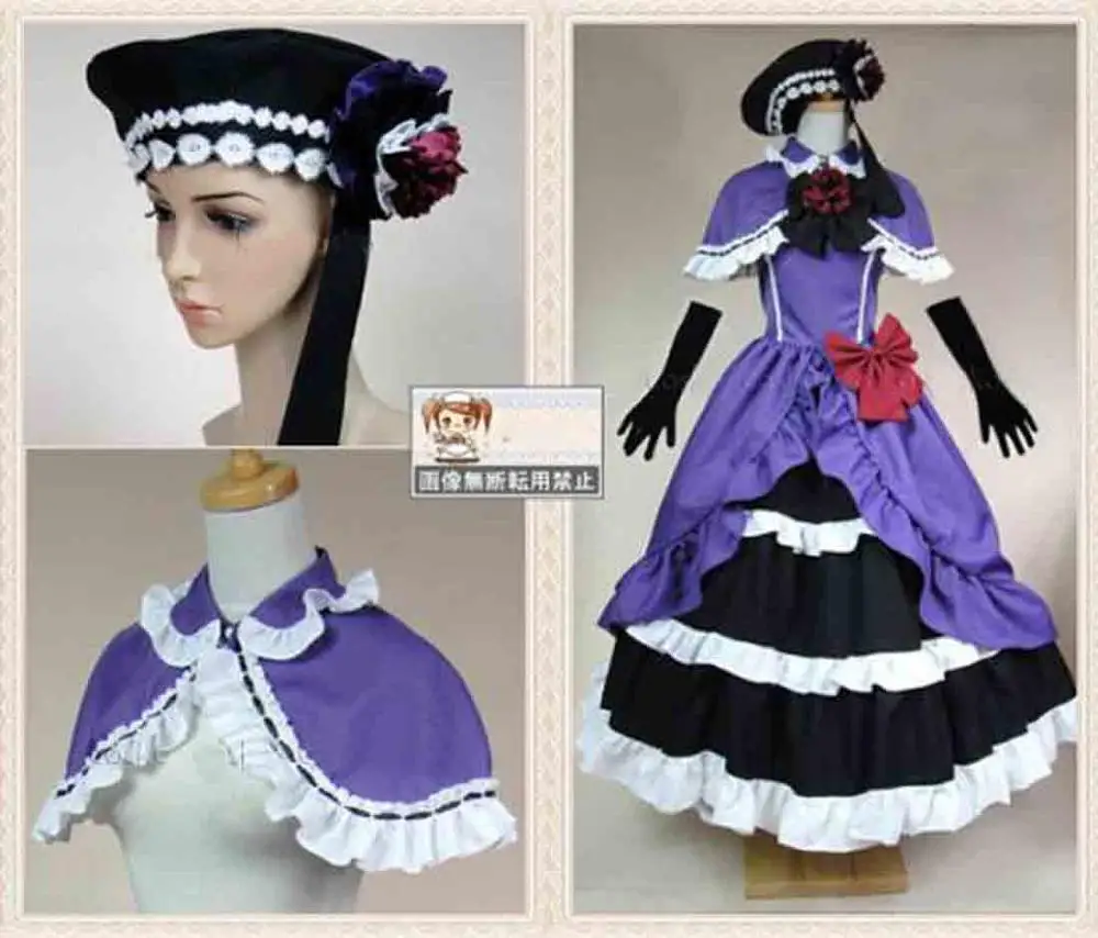Бесплатная доставка Umineko no Naku koro ni Eva Beatrice Лолита косплей Хэллоуин Косплей