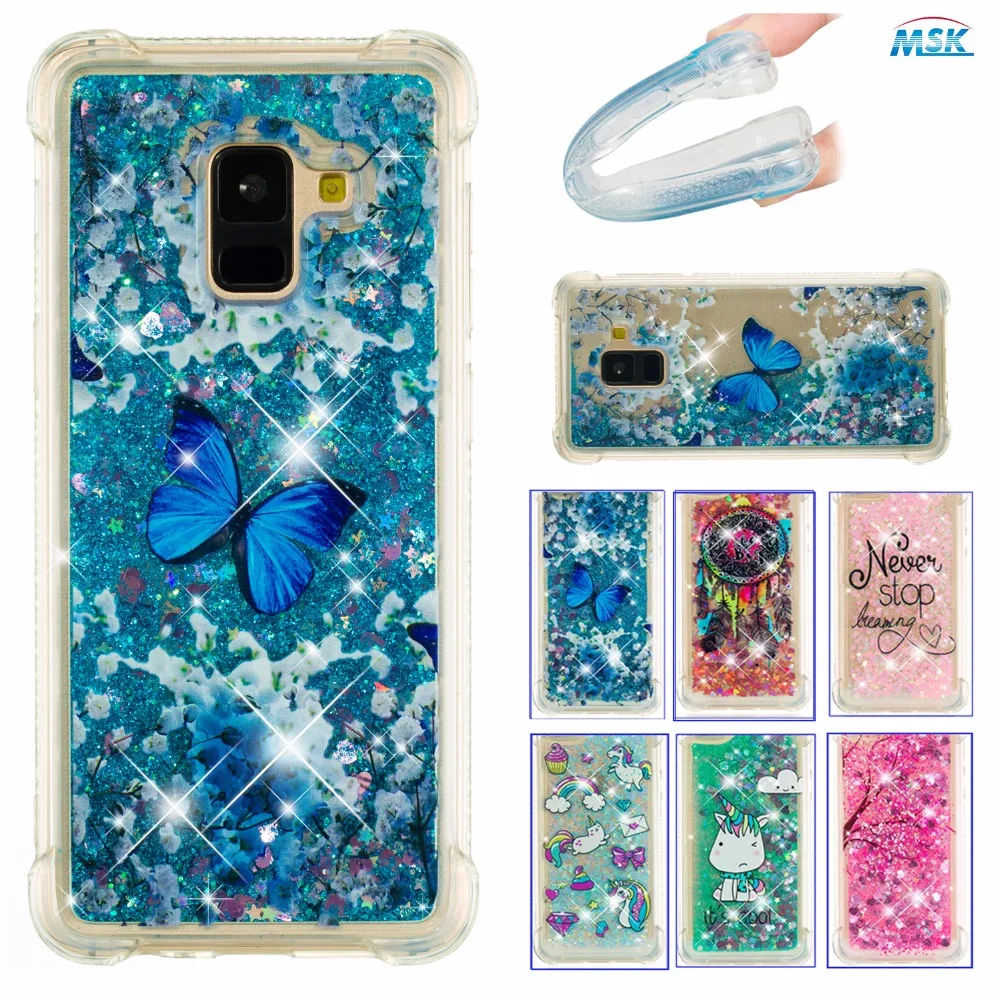 SM-A530F Shiny Case For Samsung Galaxy A8 2018 Silicone Cover Plus phone case for samsung A82018 SM-A530X box |