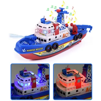 

Children Electric High Speed Music Light Boat Marine Rescue Model Fireboat Toys For Boys Water Spray Fire Boat Educational Toy