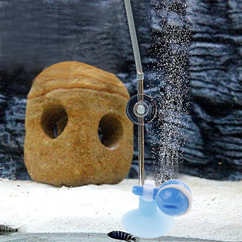 

1pc Fish Tank Aquarium Air Stone Bubble Wall Aeration Tube Oxygen Pump Diffuser High Efficiency And Without Pollution